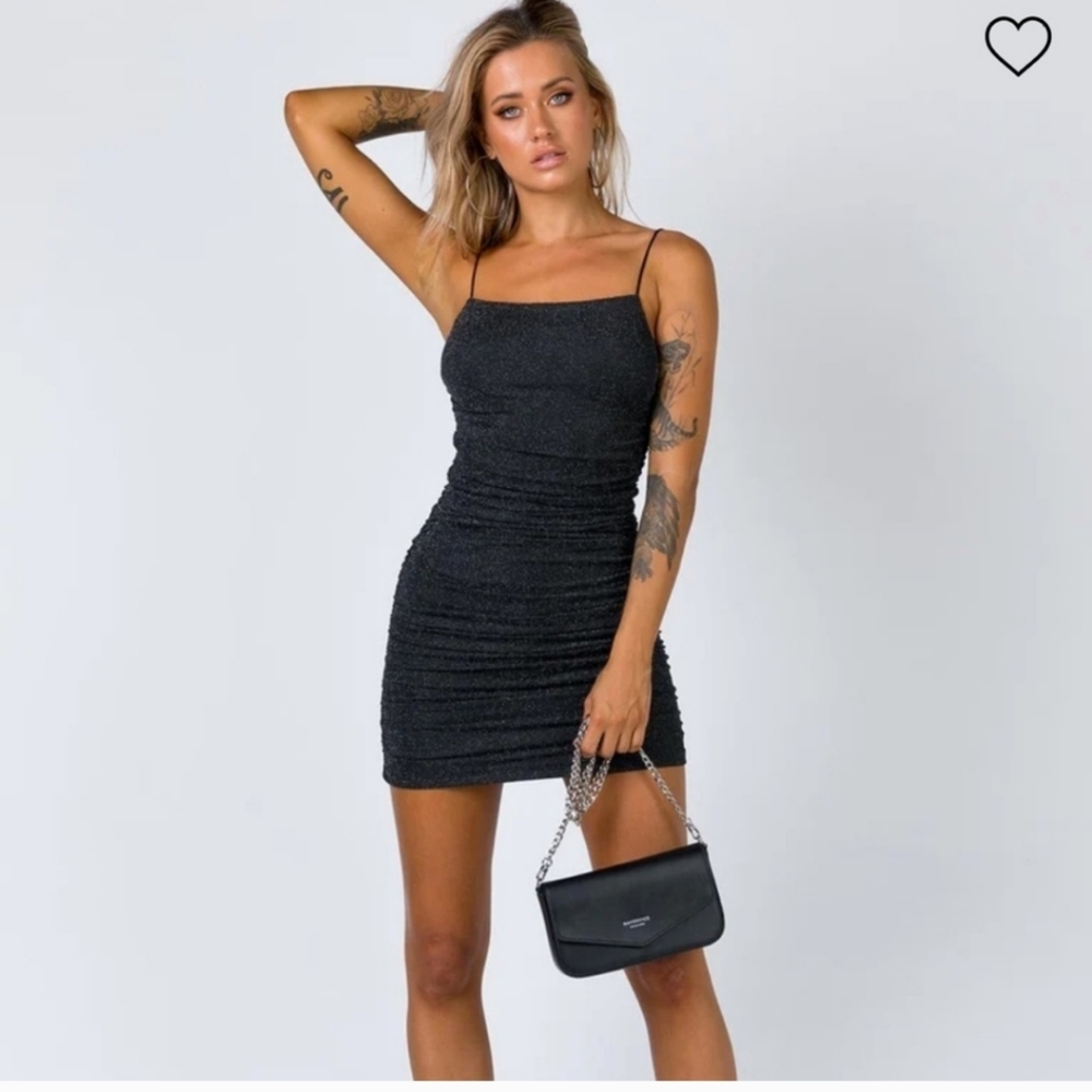 Princess Polly Shimmery Ruched Mini Dress